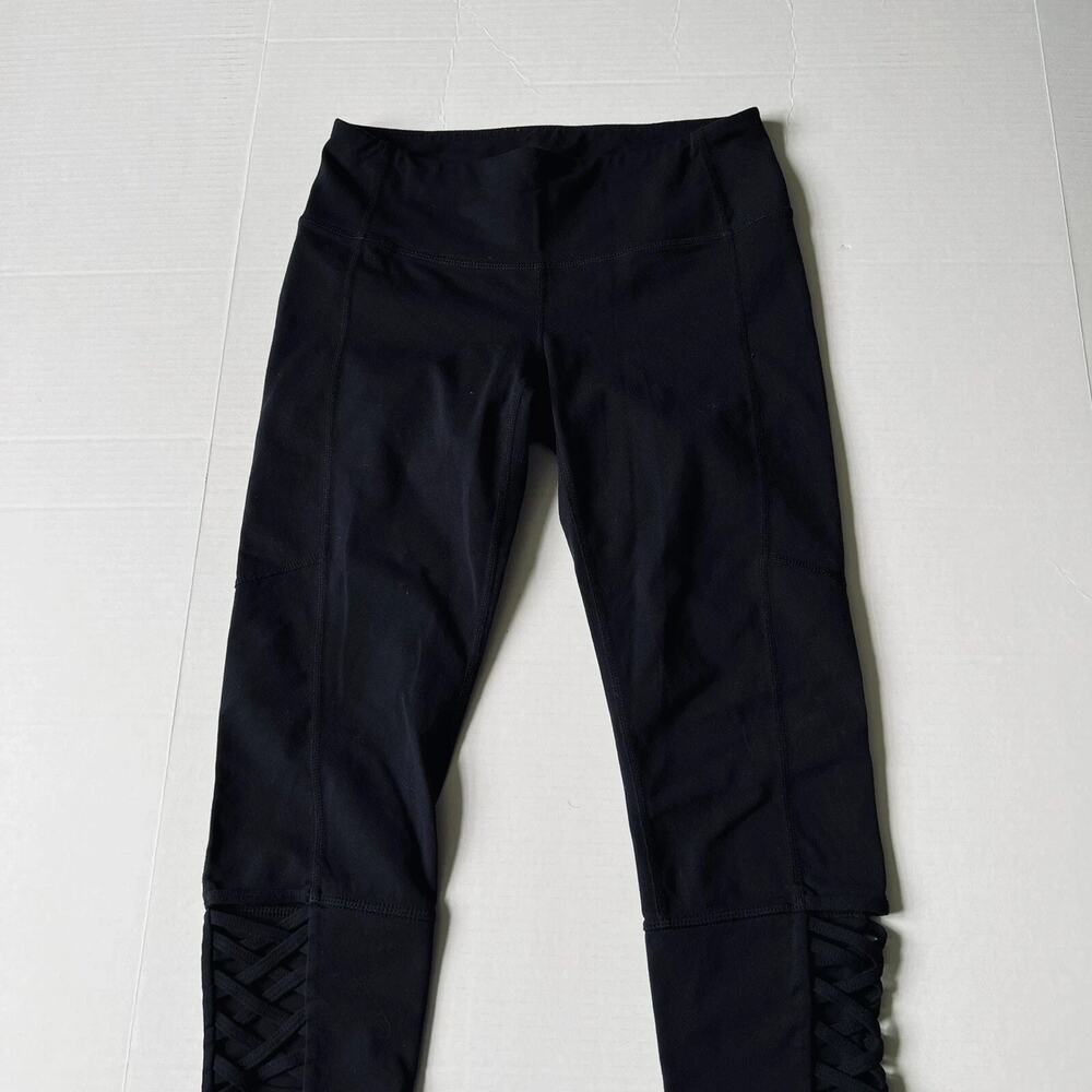 Athleta Sz S women black capri leggings EXCELLENT